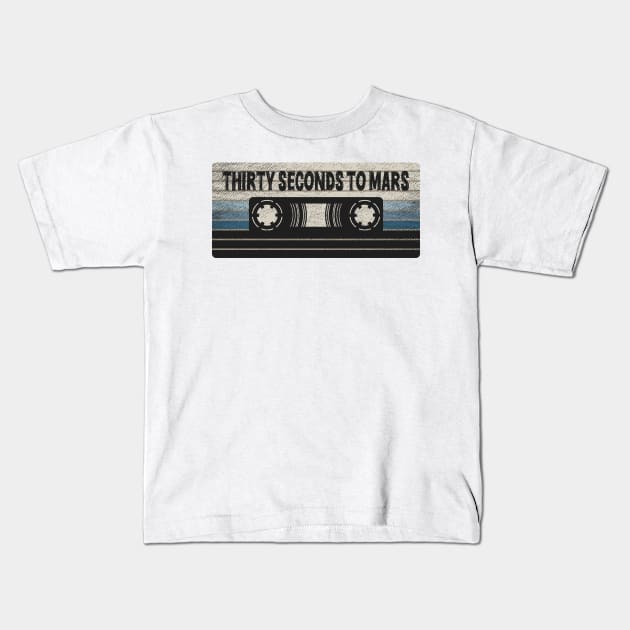 Thirty Seconds To Mars Mix Tape Kids T-Shirt by getinsideart